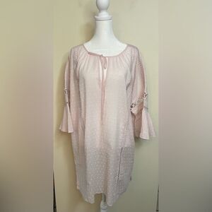 Victoria’s Secret Eyelet Nightgown Dress Tunic Blouse Top . Size Large.